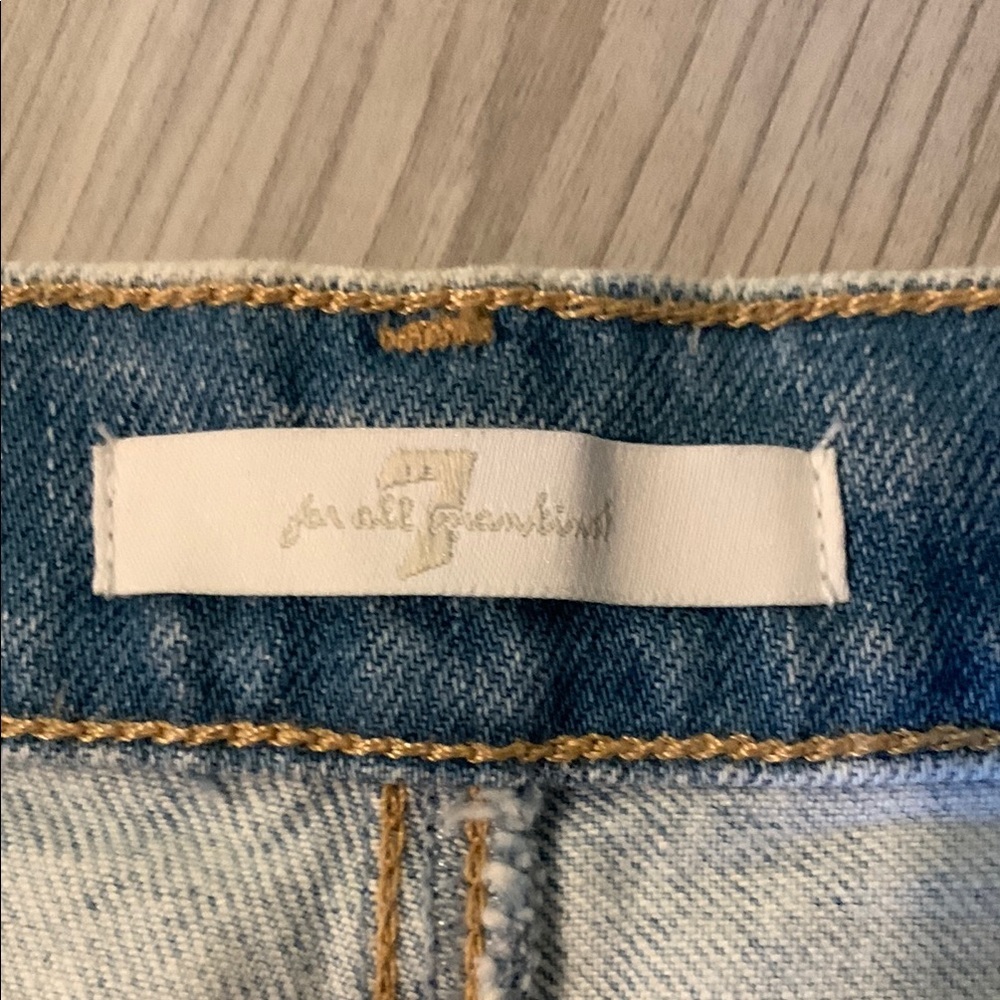 7 For All Mankind White Knee-Length Pencil Skirt - Picture 2 of 4